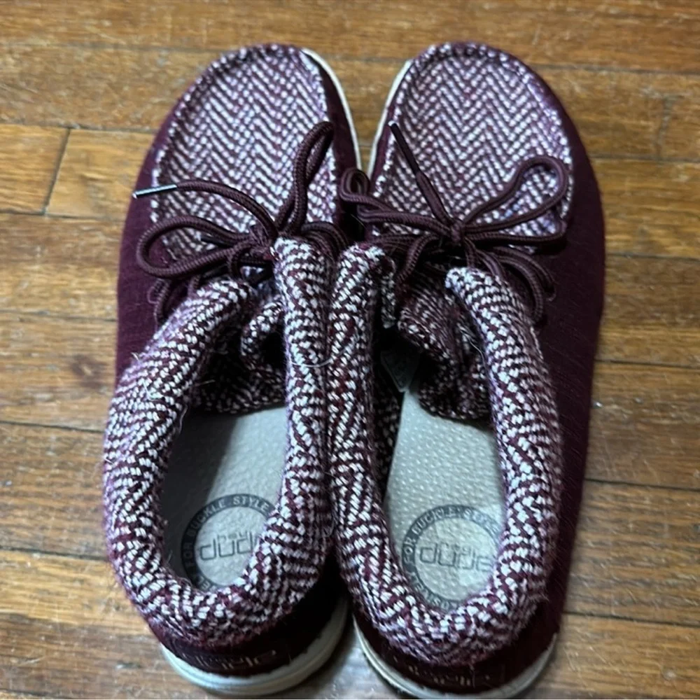 Hey Dude “Britt” Burgundy Mix Booties, Sz 9
